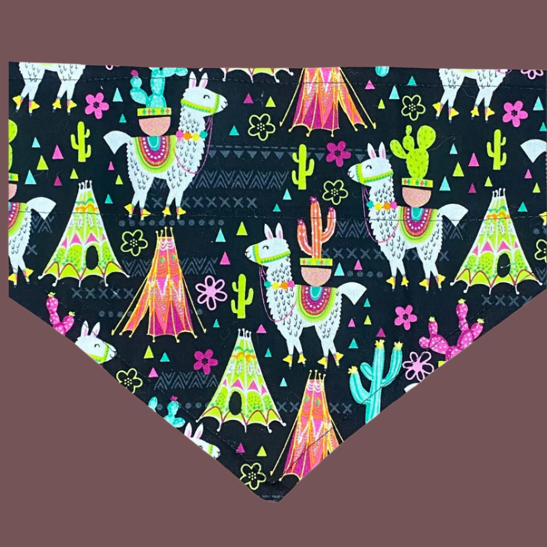 Brite Llama Fun,, Reversible Bandanas