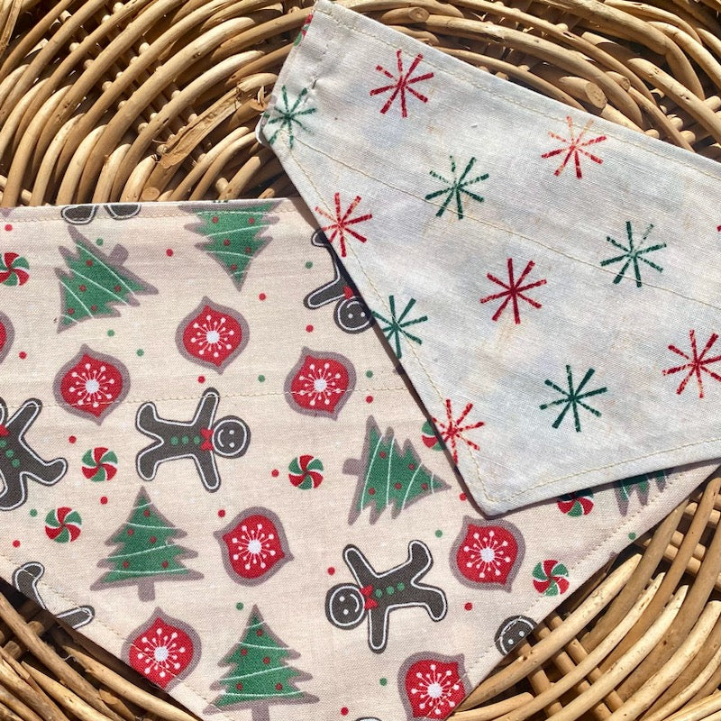 Christmas, Gingerbread Dreams Reversible Bandana