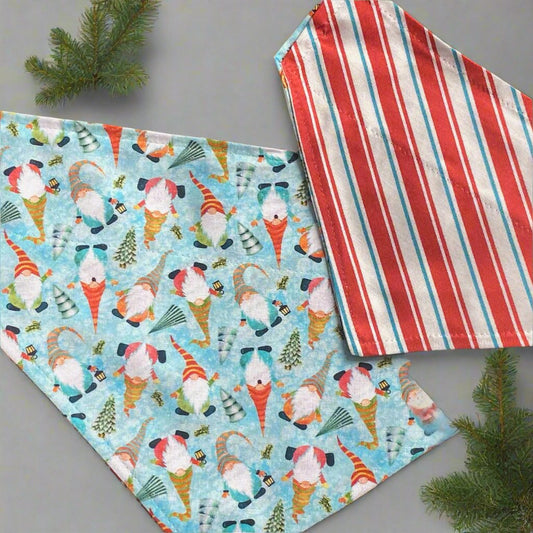 Christmas Santa's Litter Helpers, Reversible Bandana