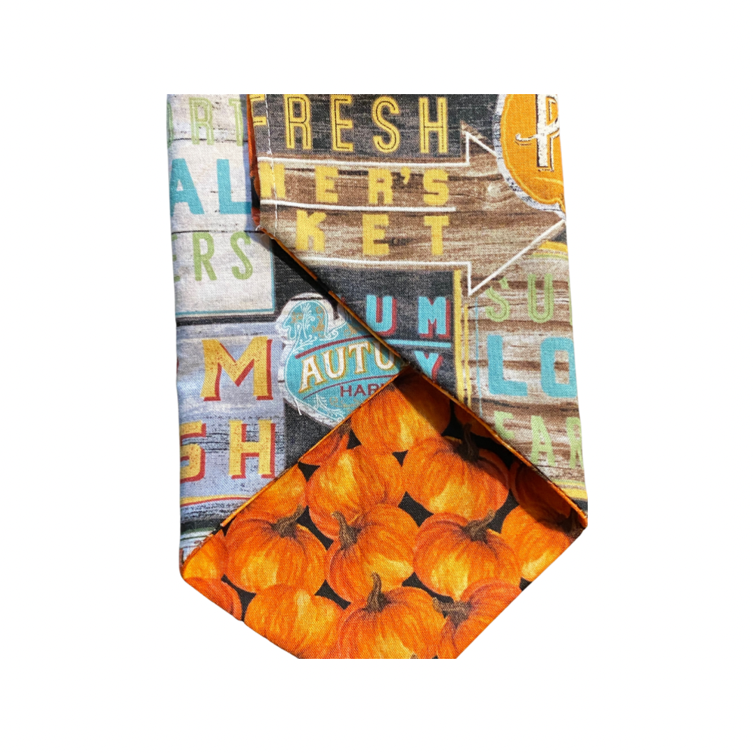 Fall Farm Fresh Pumpkins, Reversible Bandana