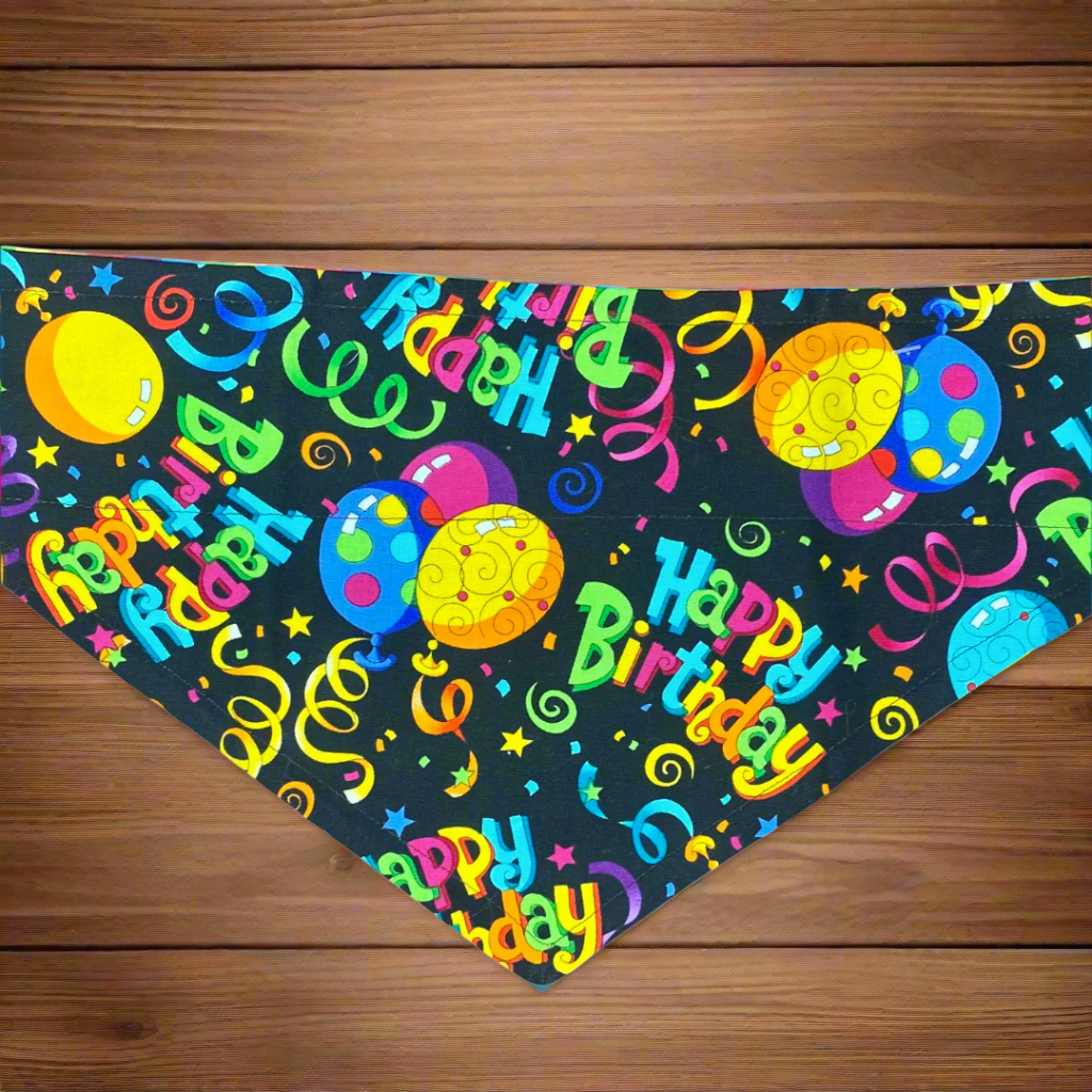 Birthday Balloons & Streamers Reversible Party Bandana