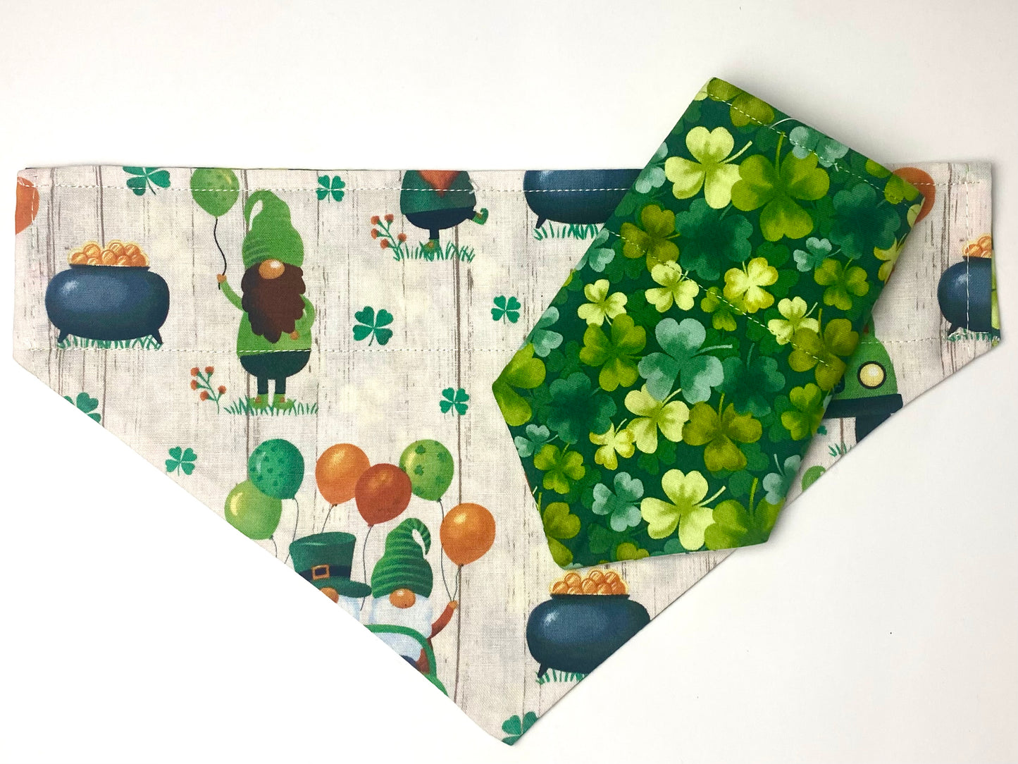 Saint Patrick's Day Lucky Gnomes Reversible Bandana