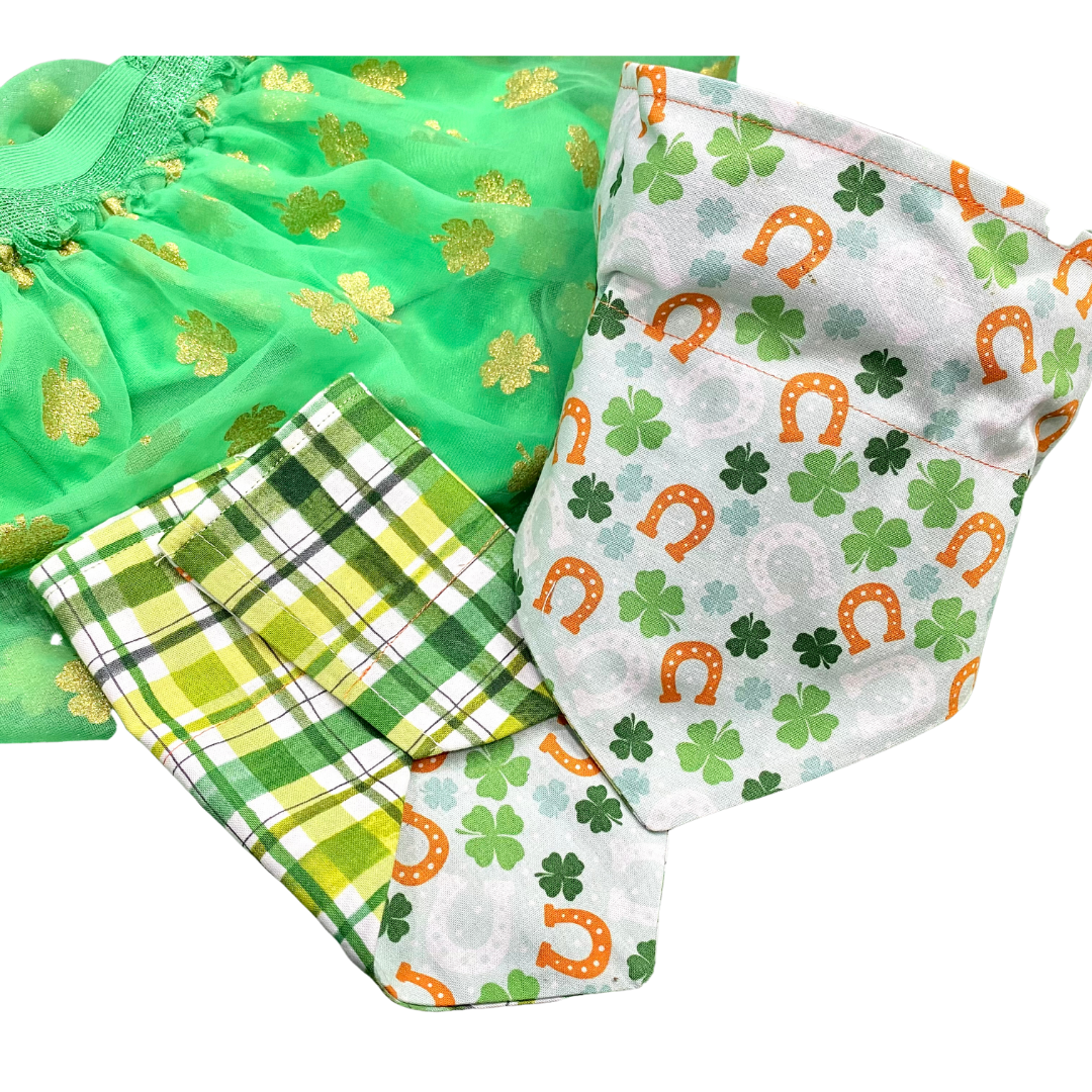 Saint Patrick's Day Lucky Horseshoes, Reversible Bandana