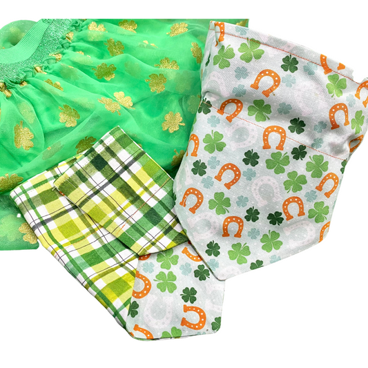 Saint Patrick's Day Lucky Horseshoes, Reversible Bandana